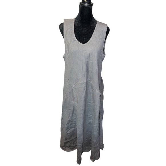 Luna Luz Linen Sleeveless Midi Dress SZ XL Lagenlook - Picture 1 of 7
